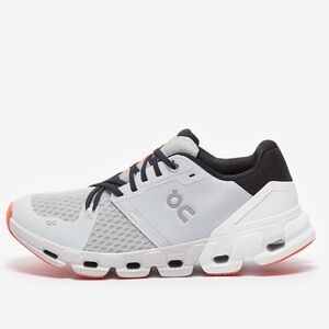 On Running Cloudflyer 4 Black and White Sneakers with Orange Accents-Size 11